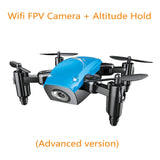 AEOFUN S9HW Mini Drone With Camera HD S9 No Camera Foldable RC Quadcopter Altitude Hold Helicopter WiFi FPV Micro Pocket Drone