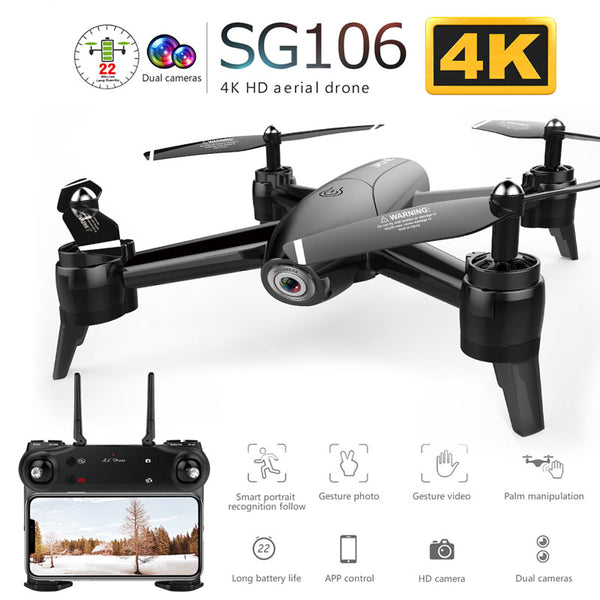 SG106 WiFi FPV RC Drone with 720P or 1080P or 4K HD Dual  Camera Optical Flow  Aerial Video RC Quadcopter for Toys Kid RC Dron