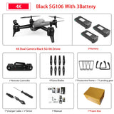 SG106 WiFi FPV RC Drone with 720P or 1080P or 4K HD Dual  Camera Optical Flow  Aerial Video RC Quadcopter for Toys Kid RC Dron