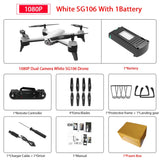 SG106 WiFi FPV RC Drone with 720P or 1080P or 4K HD Dual  Camera Optical Flow  Aerial Video RC Quadcopter for Toys Kid RC Dron