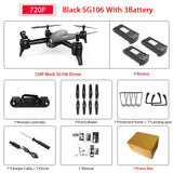 SG106 WiFi FPV RC Drone with 720P or 1080P or 4K HD Dual  Camera Optical Flow  Aerial Video RC Quadcopter for Toys Kid RC Dron