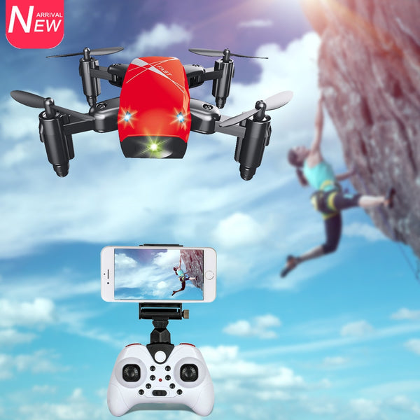 AEOFUN S9HW Mini Drone With Camera HD S9 No Camera Foldable RC Quadcopter Altitude Hold Helicopter WiFi FPV Micro Pocket Drone