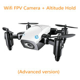 AEOFUN S9HW Mini Drone With Camera HD S9 No Camera Foldable RC Quadcopter Altitude Hold Helicopter WiFi FPV Micro Pocket Drone