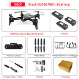 SG106 WiFi FPV RC Drone with 720P or 1080P or 4K HD Dual  Camera Optical Flow  Aerial Video RC Quadcopter for Toys Kid RC Dron